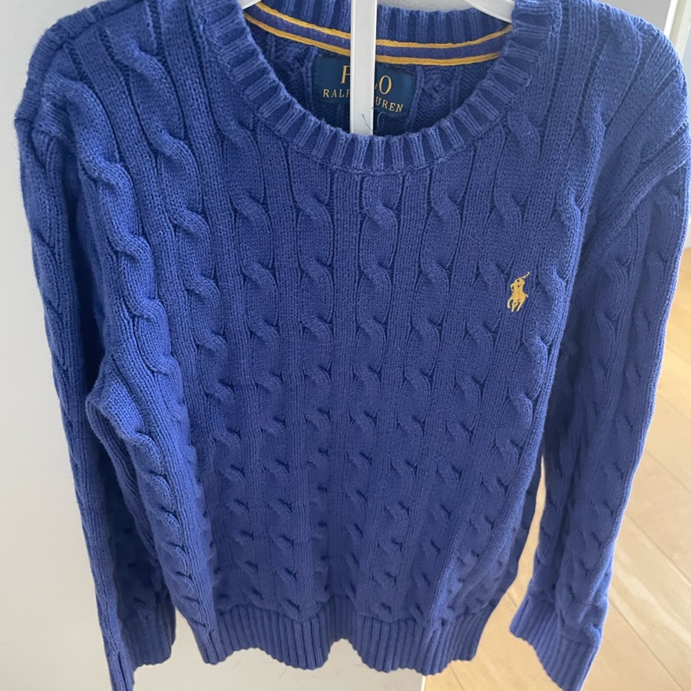 Polo by Ralph Lauren Royal Blue Cable Knit Sweater